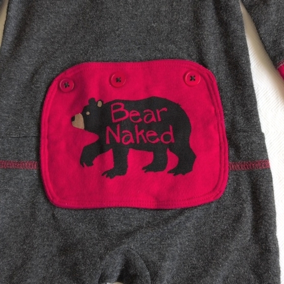 little blue house bear naked footless snap sleeper pajamas 6-12 months baby - Picture 6 of 7